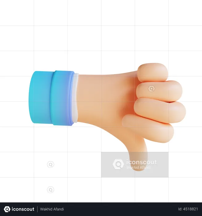 Unlike hand Gesture  3D Illustration