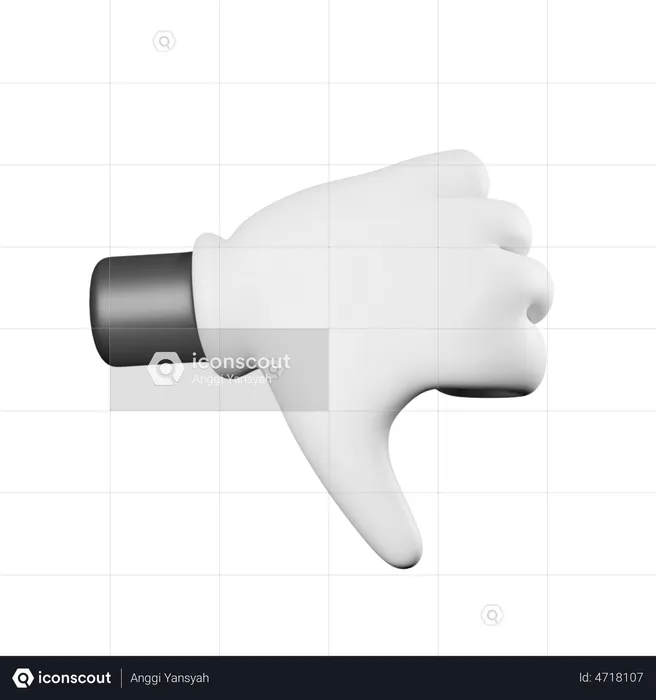 Unlike Hand Gesture  3D Illustration