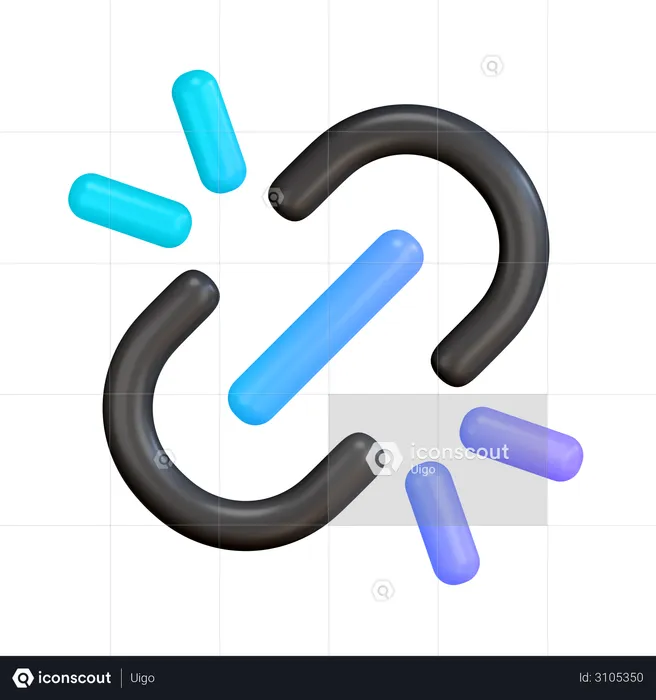 Unlink  3D Illustration