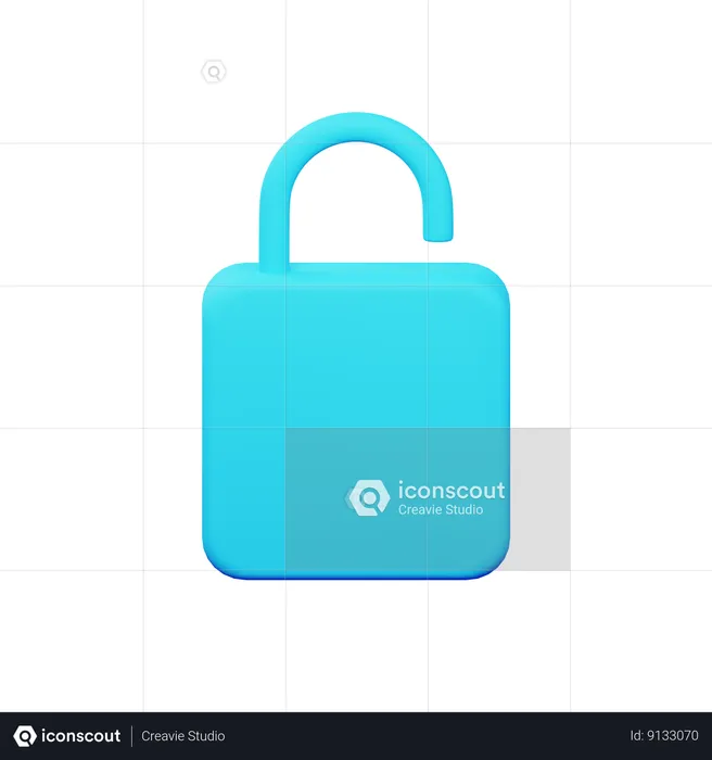 Unlock  3D Icon