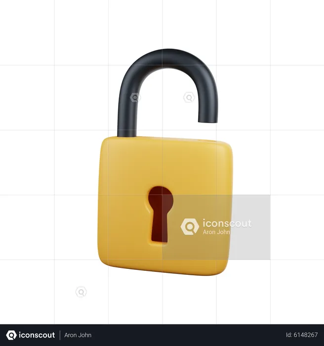 Unlock  3D Icon