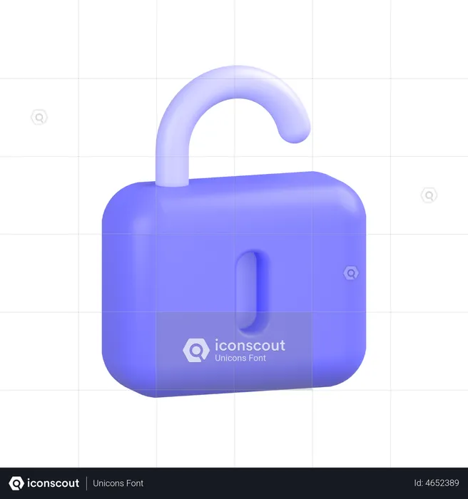 Unlock  3D Icon