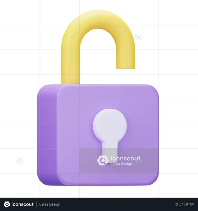 Unlock  3D Icon