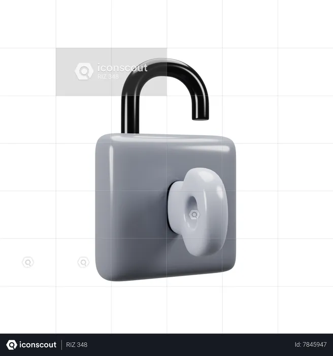 Unlock  3D Icon