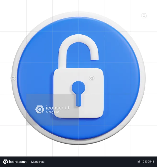 Unlock  3D Icon