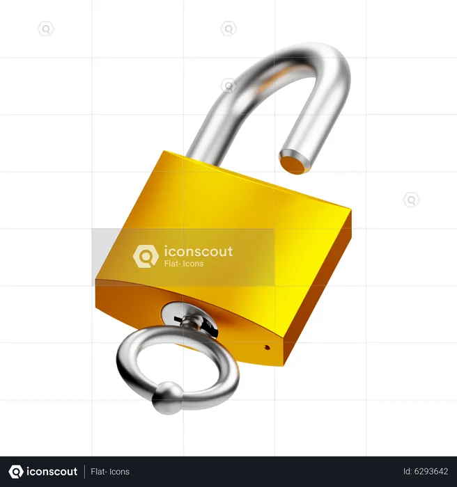 Unlock  3D Icon