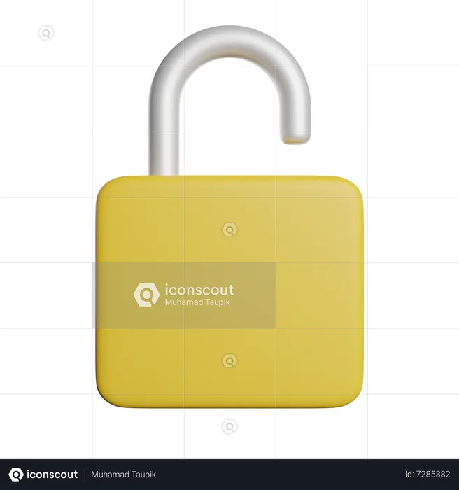 Unlock  3D Icon