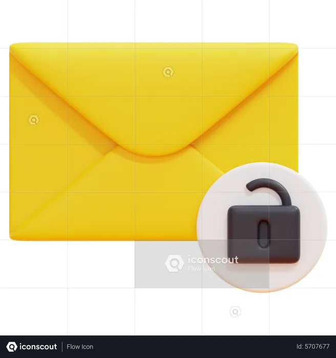 Unlocked Email  3D Icon