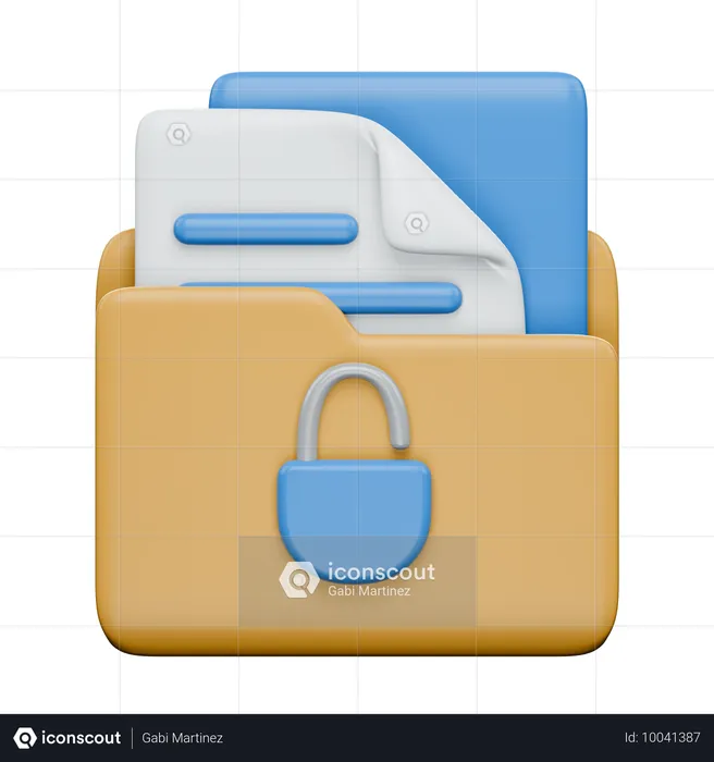 Unlocked Folder  3D Icon