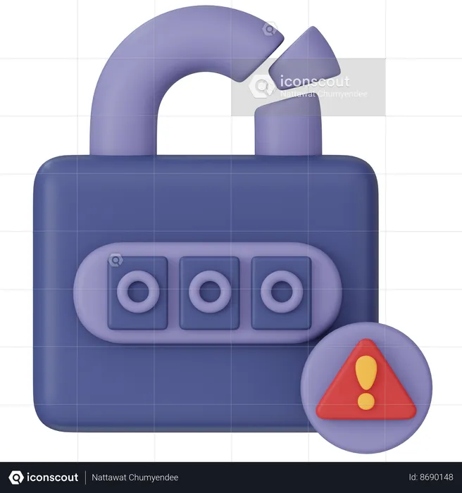 Unlocked Security  3D Icon