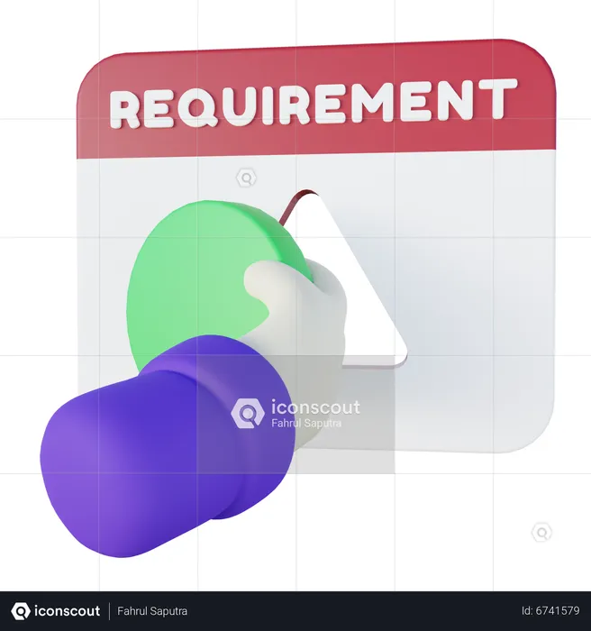 Unqualified Job Seeker with Job Requirement  3D Illustration