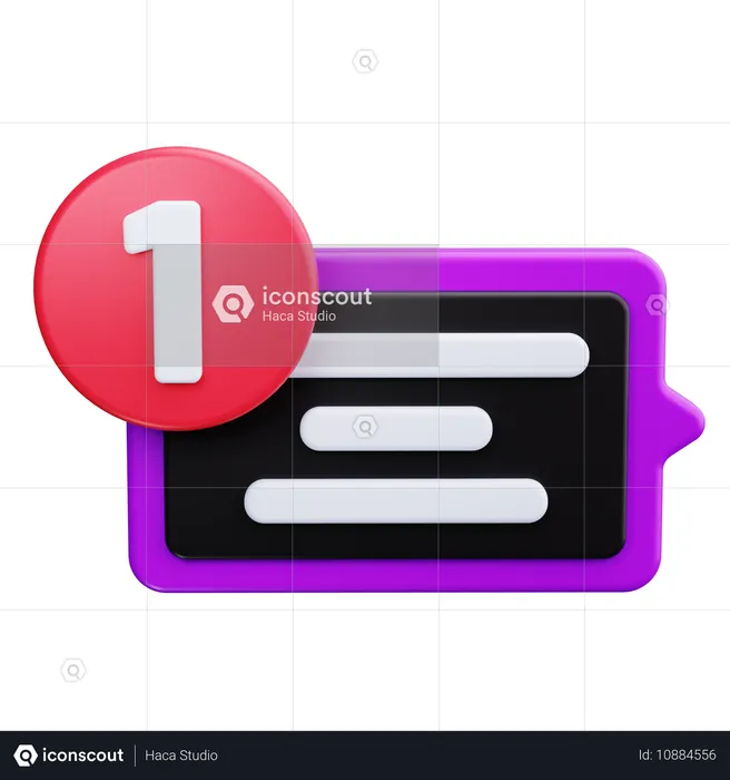 Unread Message  3D Icon