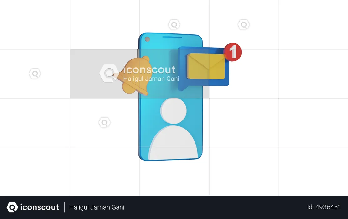 Unread Message  3D Icon