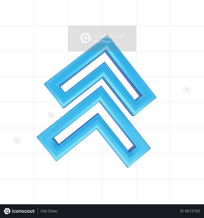 Up Chevron  3D Icon