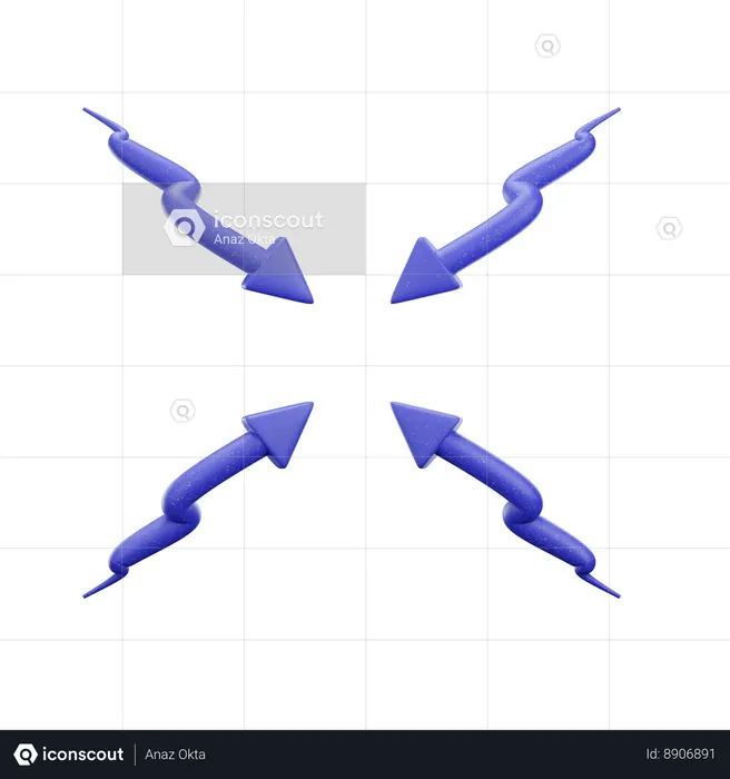 Up Down Arrow  3D Icon