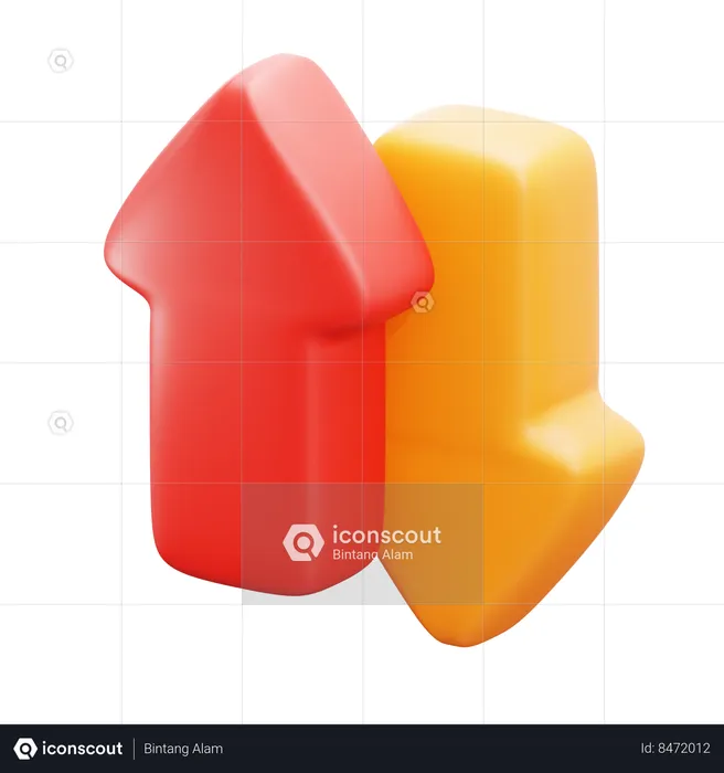 Up down arrows  3D Icon