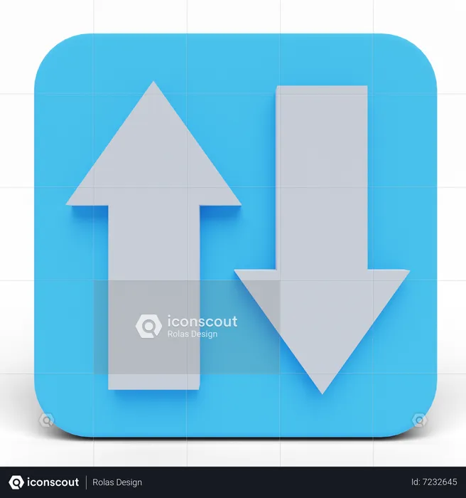 Up Down Arrows  3D Icon