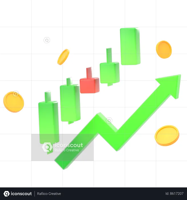 Up Graph  3D Icon