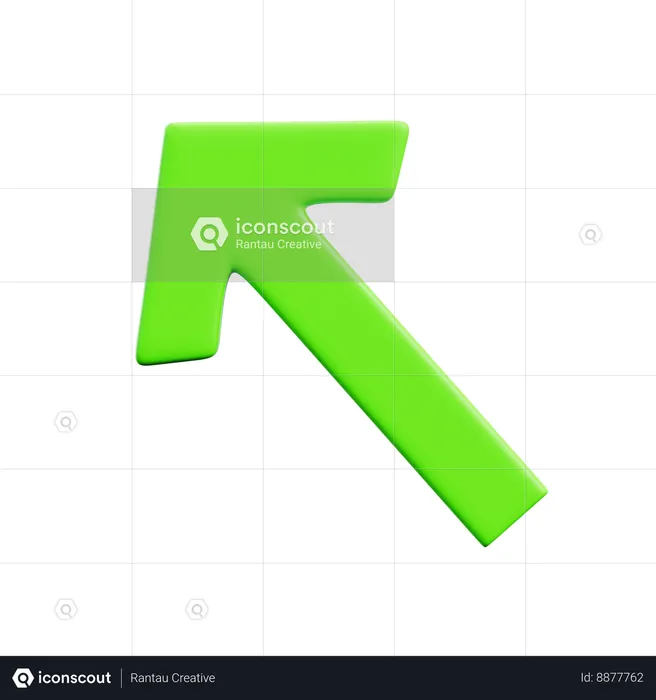 Up Left Arrow  3D Icon