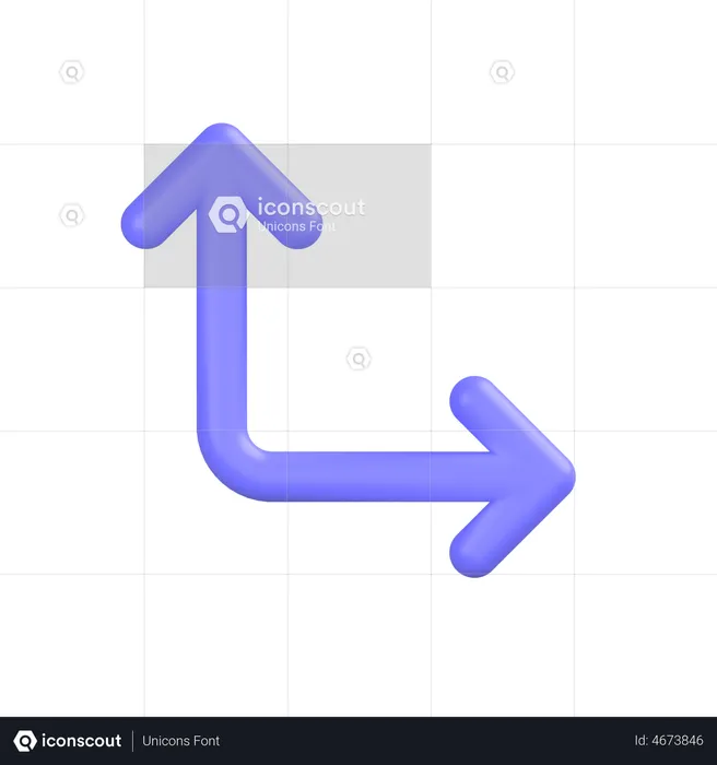 Up-right-arrow  3D Icon