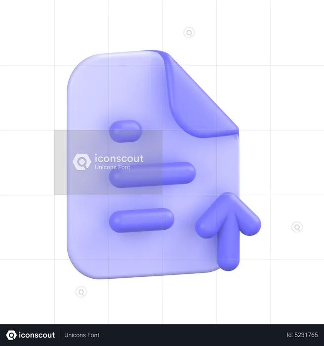 Subir arquivo  3D Icon