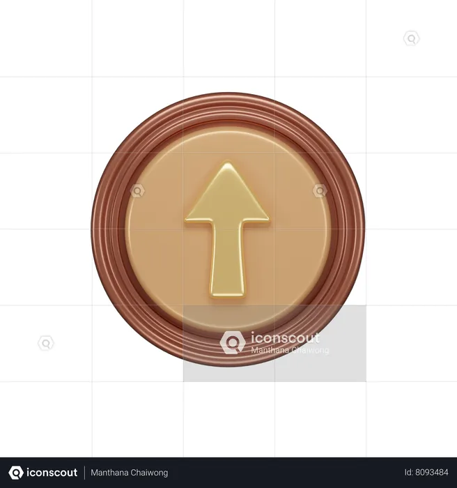 Upload Botton  3D Icon