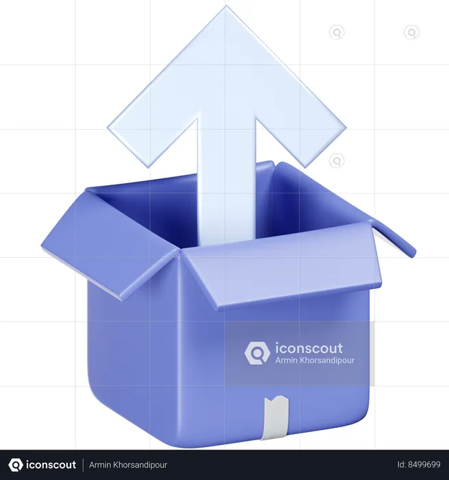 Upload Box  3D Icon