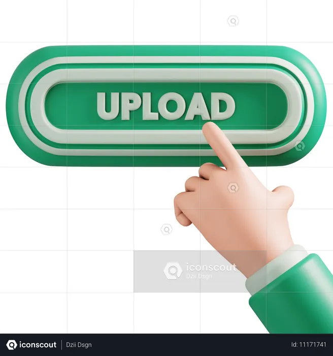 Upload button  3D Icon