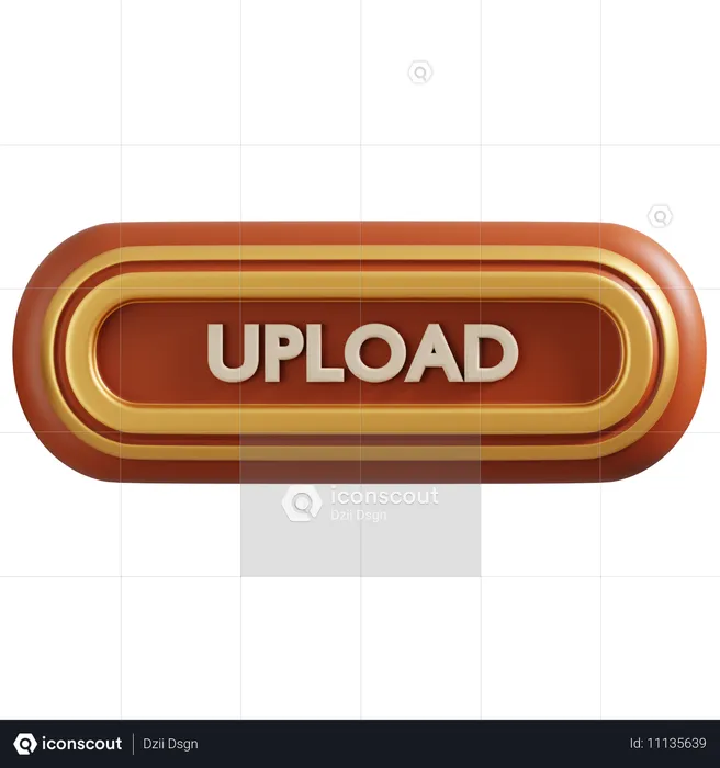 Upload button  3D Icon