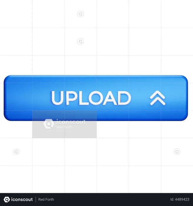 Upload Button  3D Illustration