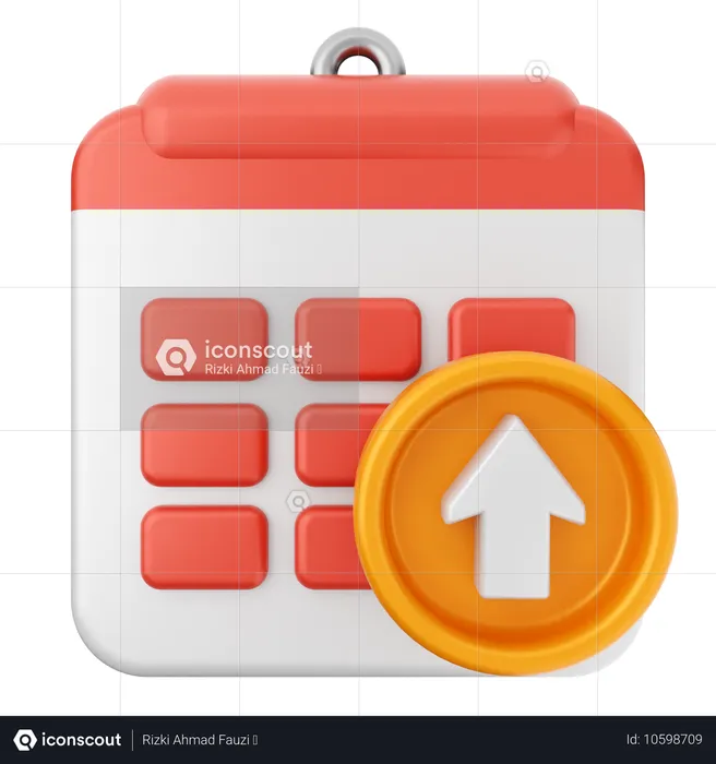 Upload Calendar  3D Icon