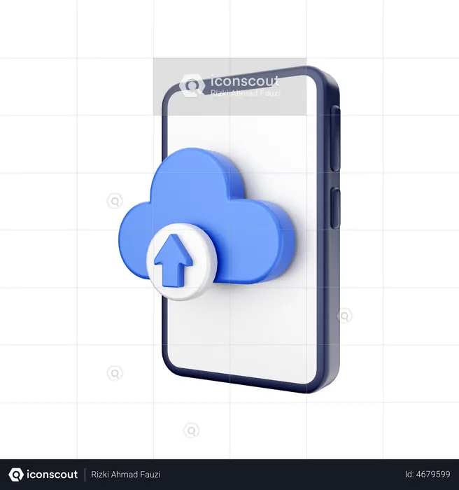 Upload Cloud  3D Illustration