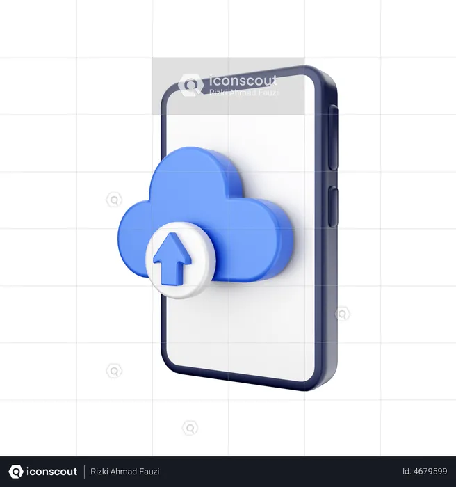 Cloud hochladen  3D Illustration