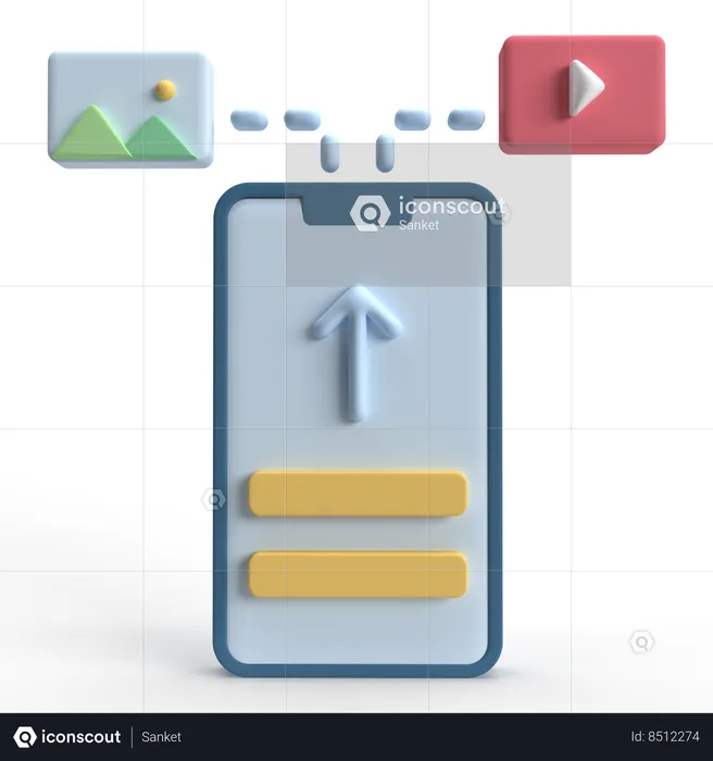 Upload de conteúdo  3D Icon