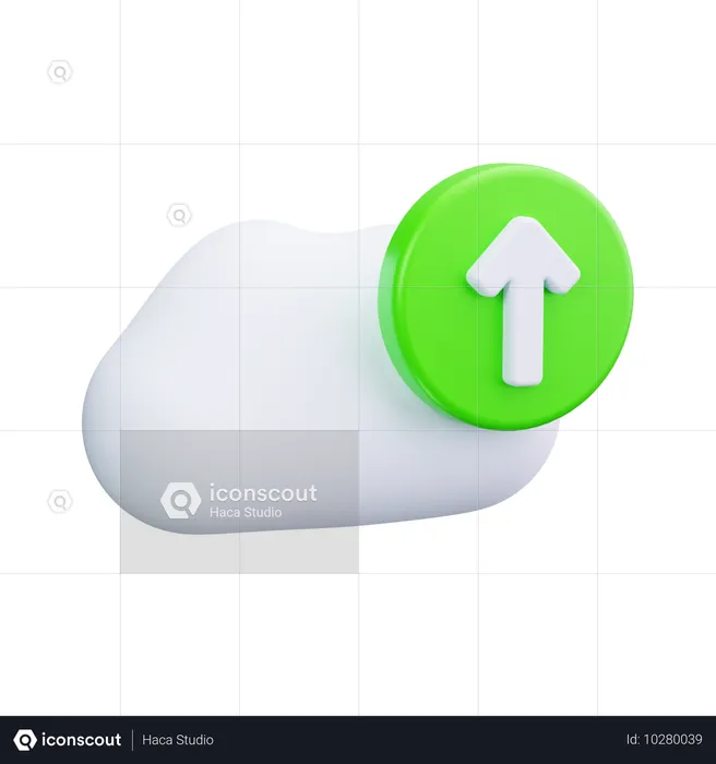 Upload para nuvem  3D Icon