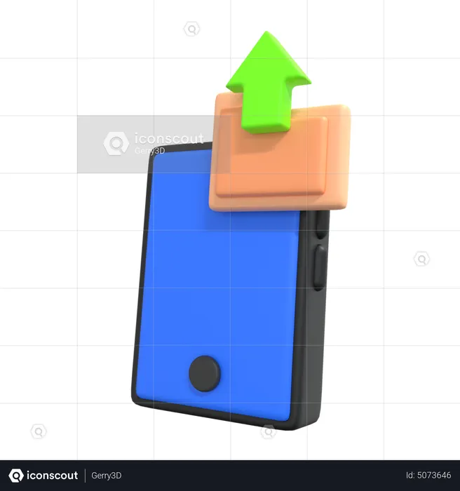 Upload de pasta de telefone  3D Icon