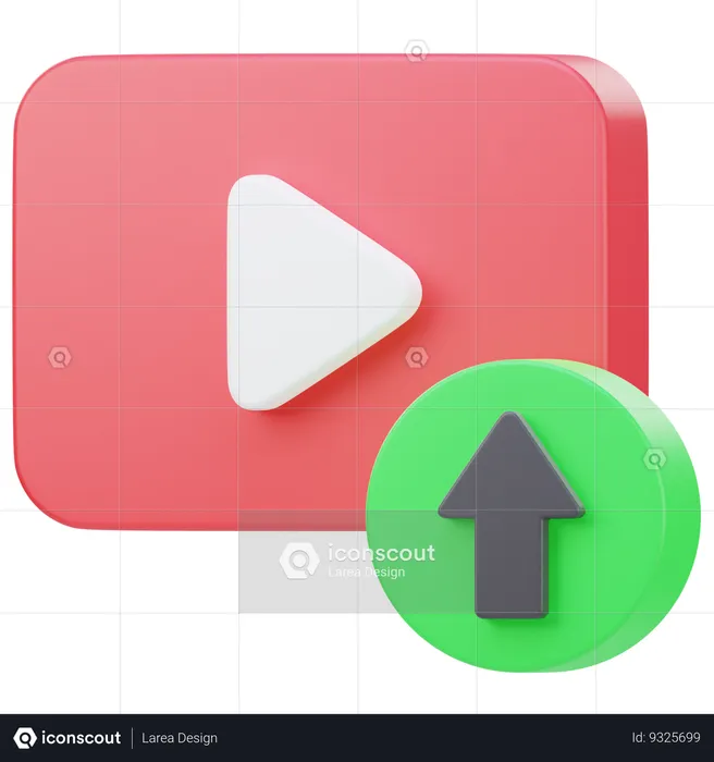 Upload de vídeo  3D Icon