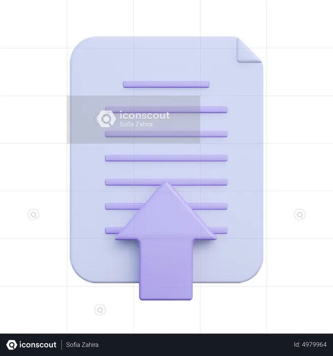 Upload Document  3D Icon