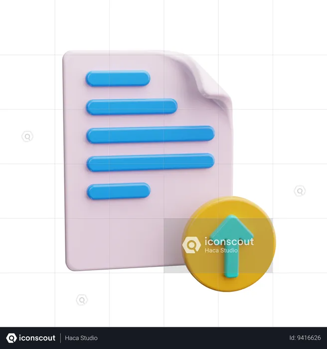 Upload Document  3D Icon