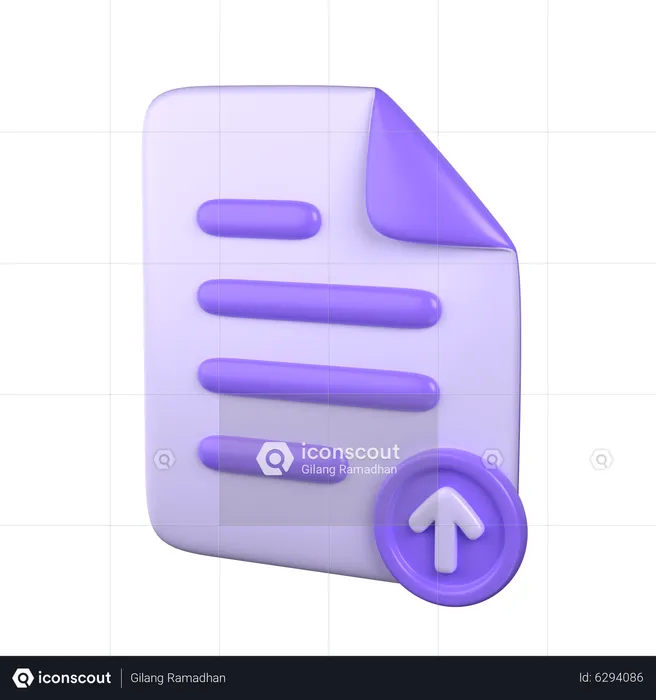 Upload Document  3D Icon