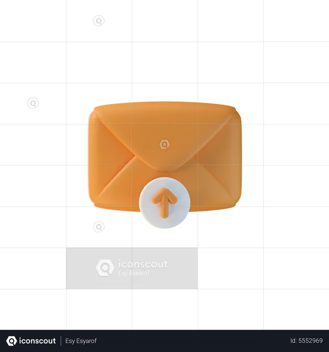 Upload Email  3D Icon