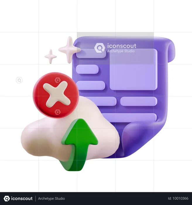 Upload failed  3D Icon