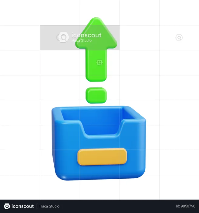 Upload file  3D Icon