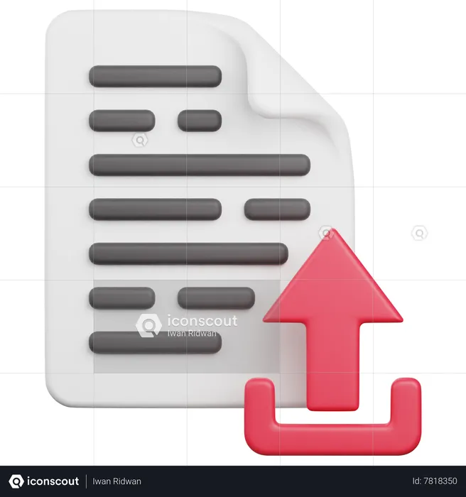 Upload File  3D Icon