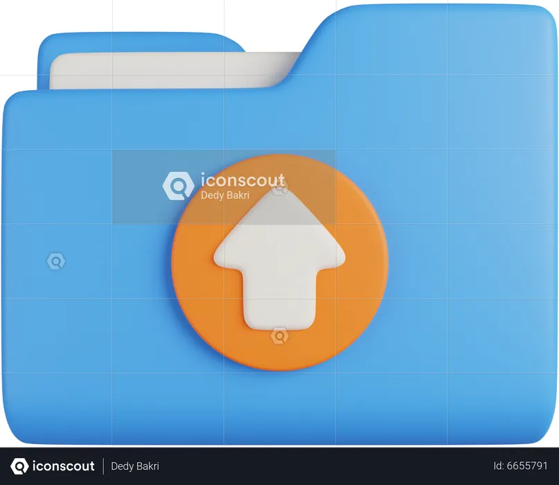 Upload Folder  3D Icon