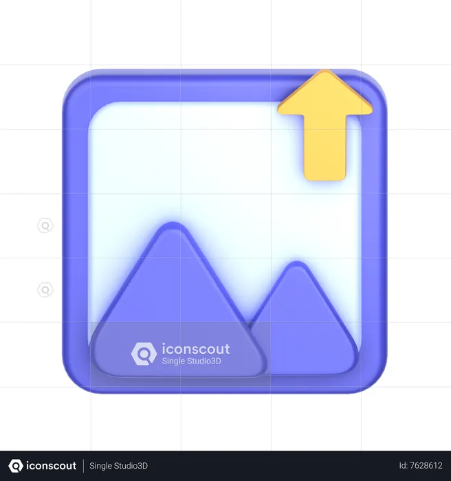 Upload Image  3D Icon