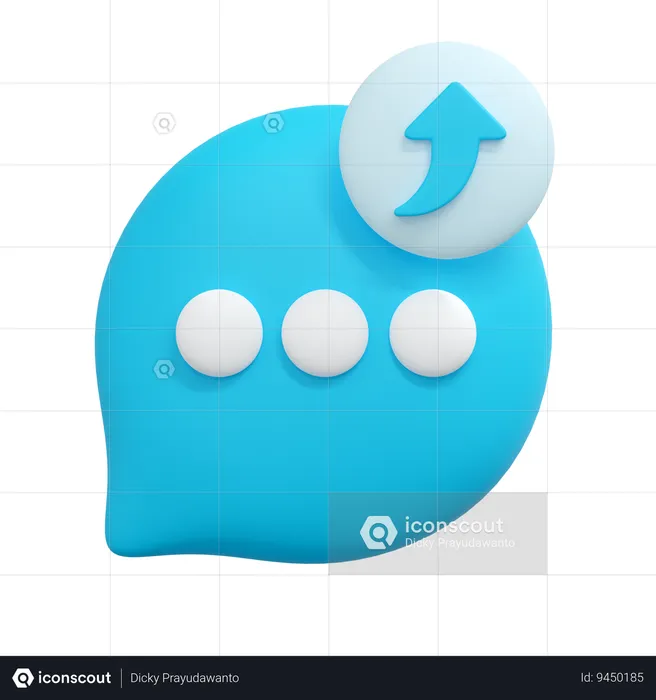 Upload message  3D Icon