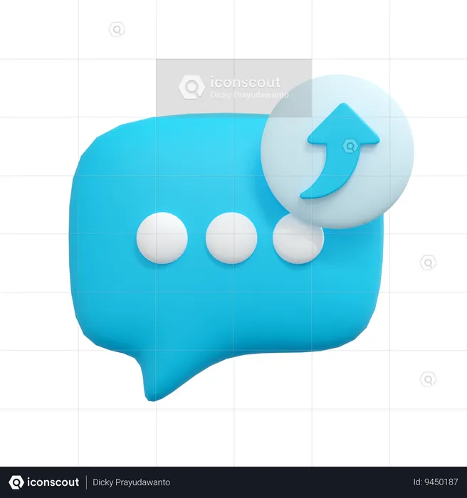 Upload message  3D Icon