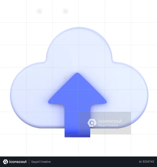 Upload para nuvem  3D Icon