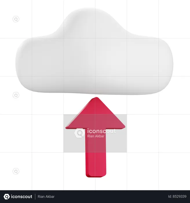 Upload para nuvem  3D Icon